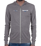 CUE IT UP (Zip Hoodie) - Gray