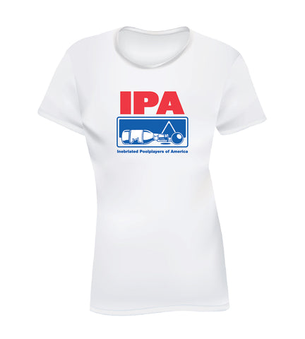 IPA - INEBRIATED POOL PLAYERS OF AMERICA (Women's Tee) - White