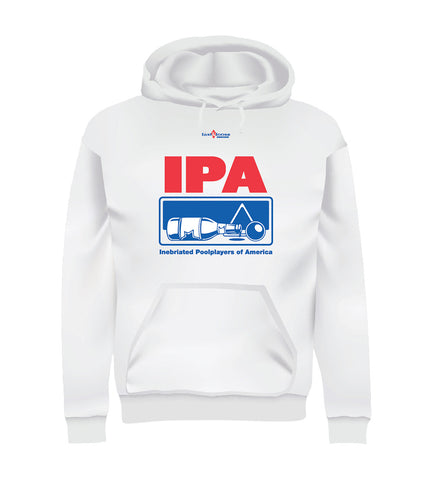 IPA - Inebriated Pool Players of America (Hoodie) - White