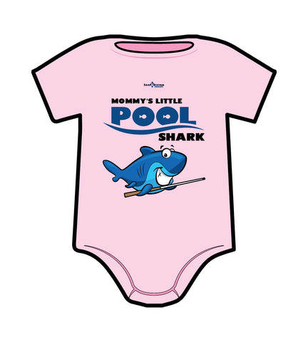 MOMMY'S LITTLE POOL SHARK ONESIE (Pink)