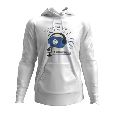 CUE IT UP (Hoodie) - White