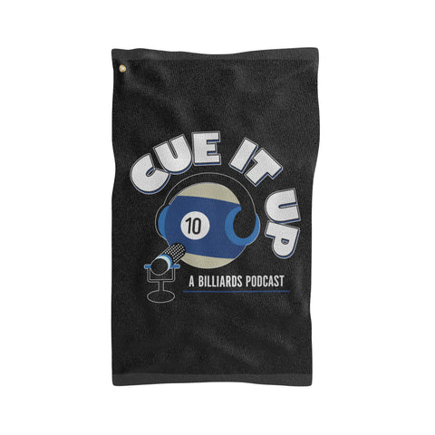 CUE IT UP (Sports Towel) - Black