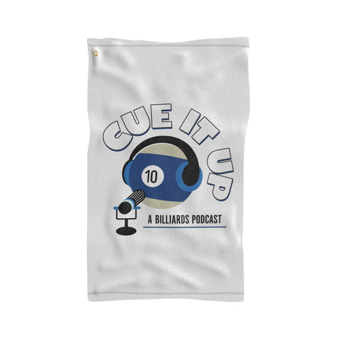 CUE IT UP (Sports Towel) - White