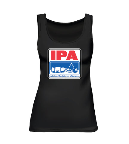 IPA - INEBRIATED POOL PLAYERS OF AMERICA (Women's Tank) - Black