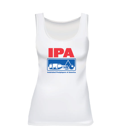 IPA - INEBRIATED POOL PLAYERS OF AMERICA (Women's Tank) - White