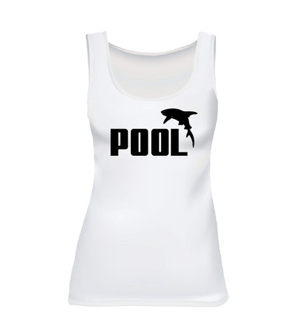 POOL SHARK (Women's Tank) - White