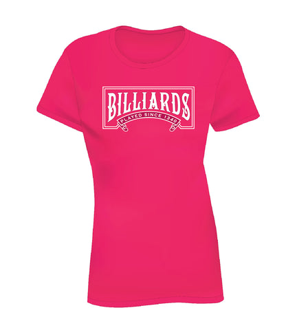 CLASSIC BILLIARDS (Women's Tee) - Pink
