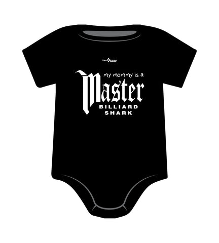 MOMMY IS A MASTER BILLIARD SHARK ONESIE (Black)